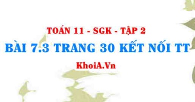 Bài 7.3 trang 30 Toán 11 Kết nối tri thức Tập 2